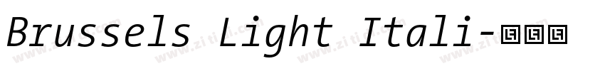 Brussels Light Itali字体转换